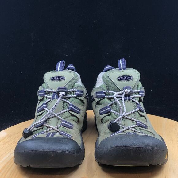 Keen Sturdy Shoes Youth Children’s Size 6y Elastic Laces Rubber Toes army green - Picture 3 of 8